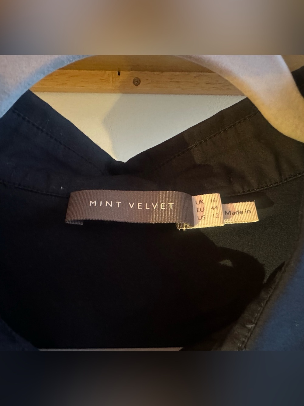 Mint Velvet Navy Blue Midi Shirt Dress with Drawstring Waist - size 12 - Picture 10 of 12
